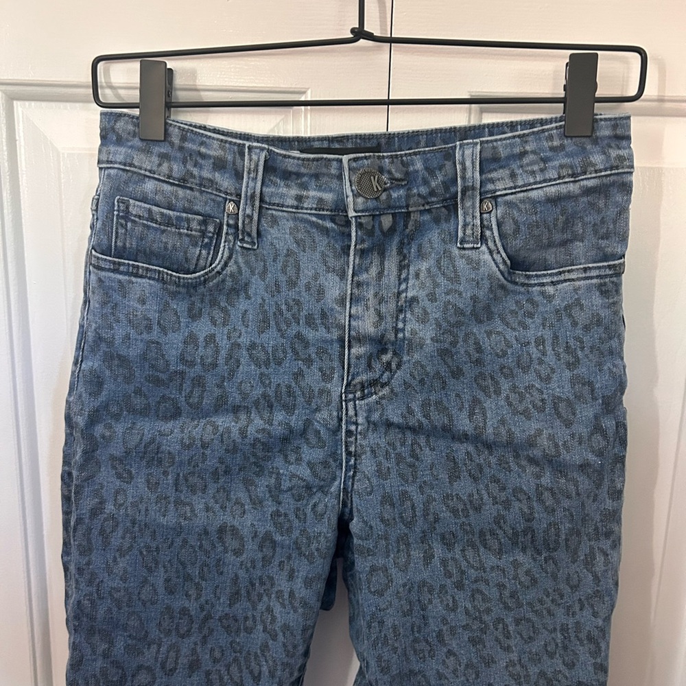 Kut from the Kloth Blue Cheetah Skinny Jeans